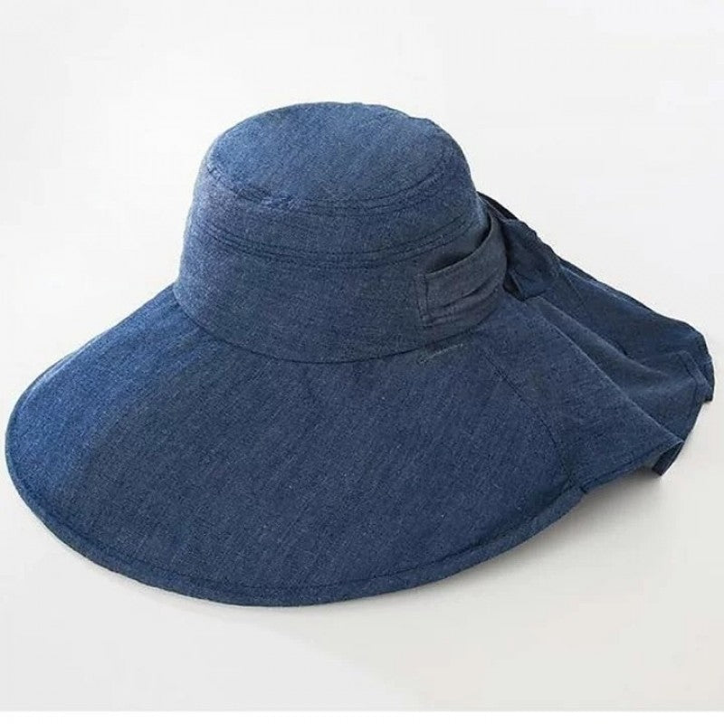 SUN-FAMILY - UV CUT COOL Foldable UV Resistant Foldable Hat (Blue) (4571414682497)