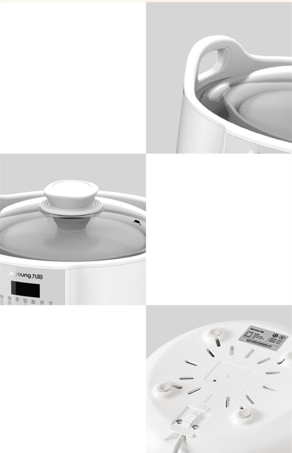 Joyoung White Porclain Slow Cooker 1.8L With 3 Ceramic Inner Pots