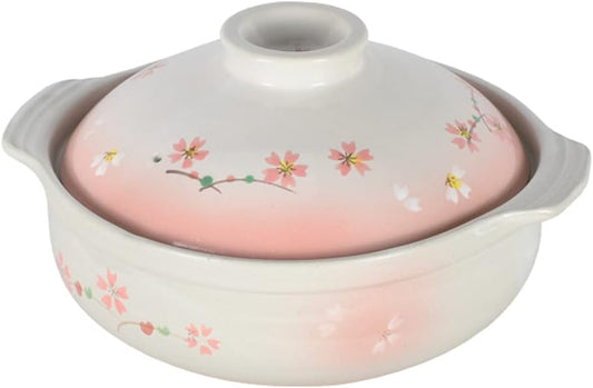 Pearl Life Earthenware Pot Cherry Blossoms No. 8 (5-6 People)