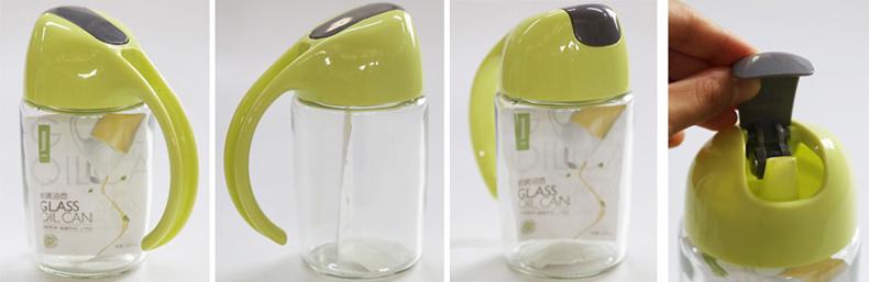 Auto Flip Glass Oil Bottle 300ml