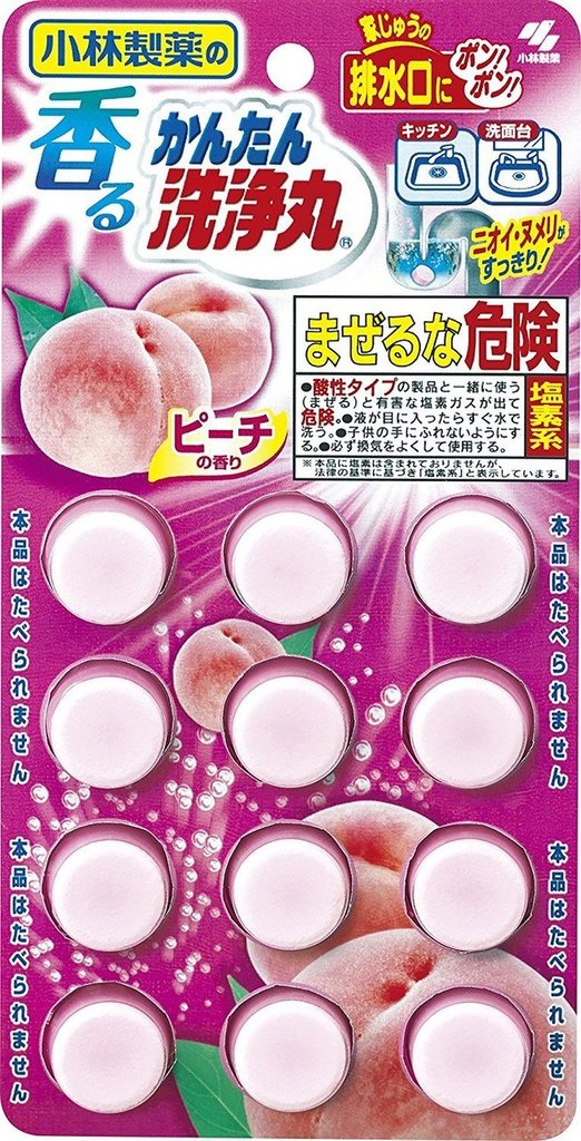 KOBAYASHI Drain Cleaner Peach 12 Tablets