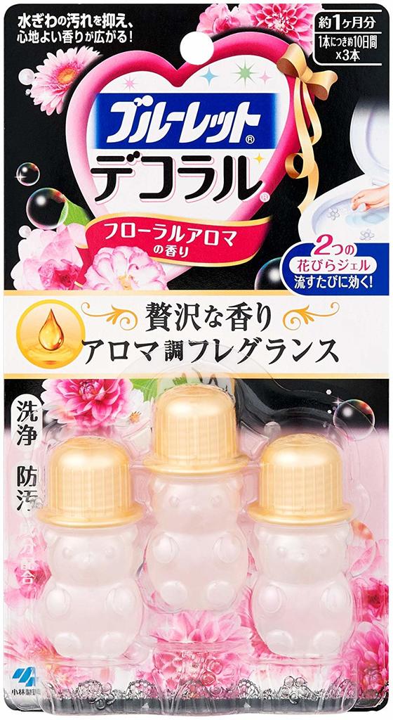 KOBAYASHI Bluelet Decoral For Toilets Floral Aroma Scent 3 Pieces