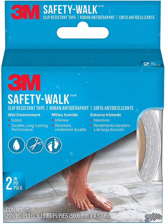3M Safety Walk Slip Resistant Tape, Clear, 2-in. X 15-ft.