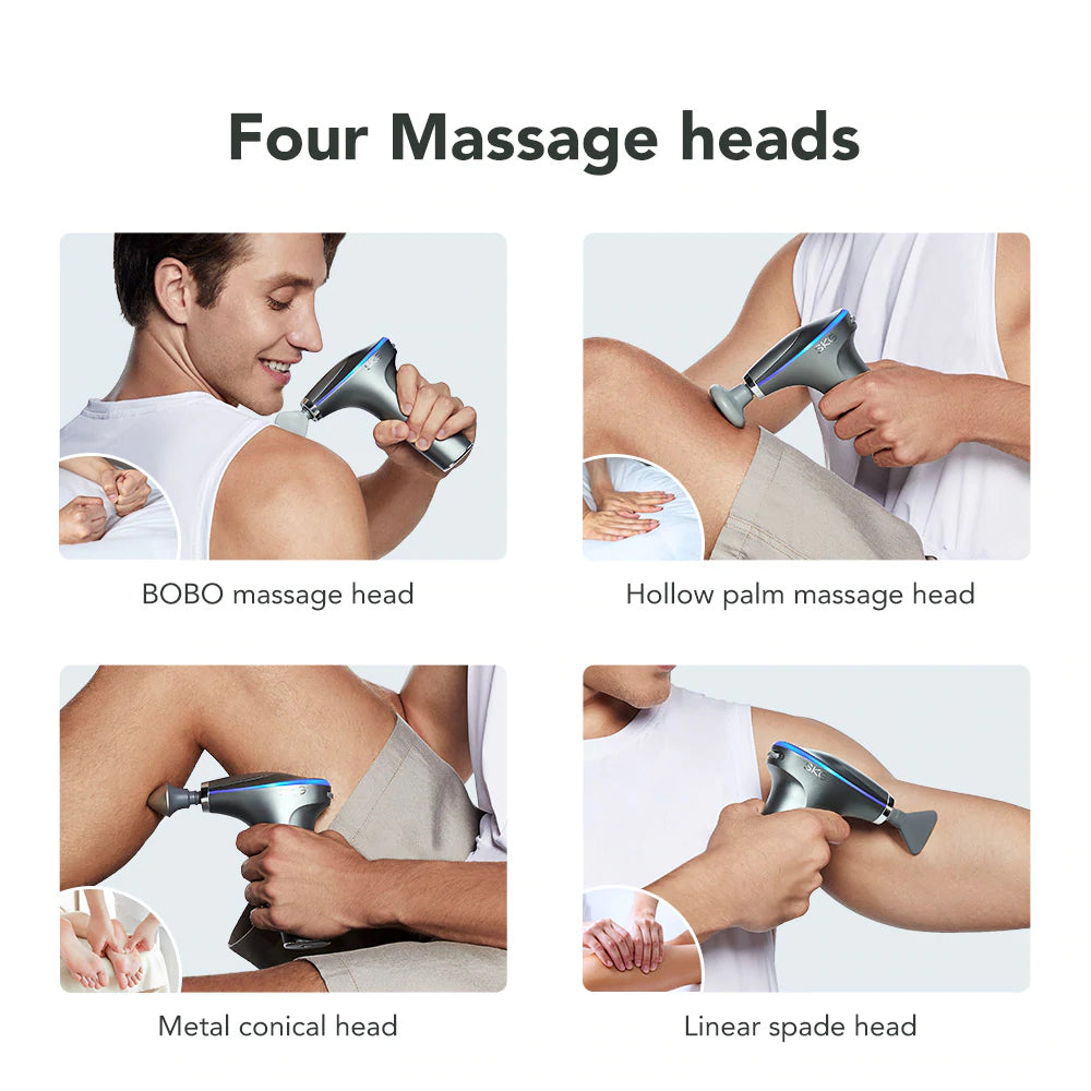 SKG F7 Massage Gun 10mm Deep Tissue Massager with Heat for Pain Relief