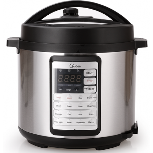 Midea Electric Pressure Cooker Rice Soup Slow Cook Timer MY-CS6019WP