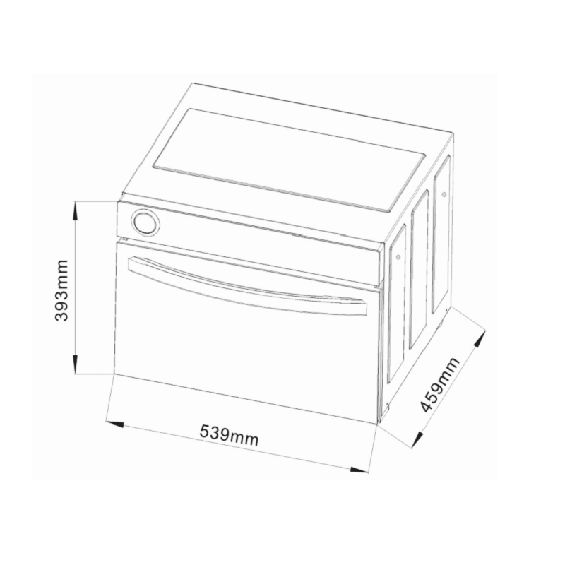 DiLUSSO Free standing Steam Oven - WHITE/BLACK GLASS