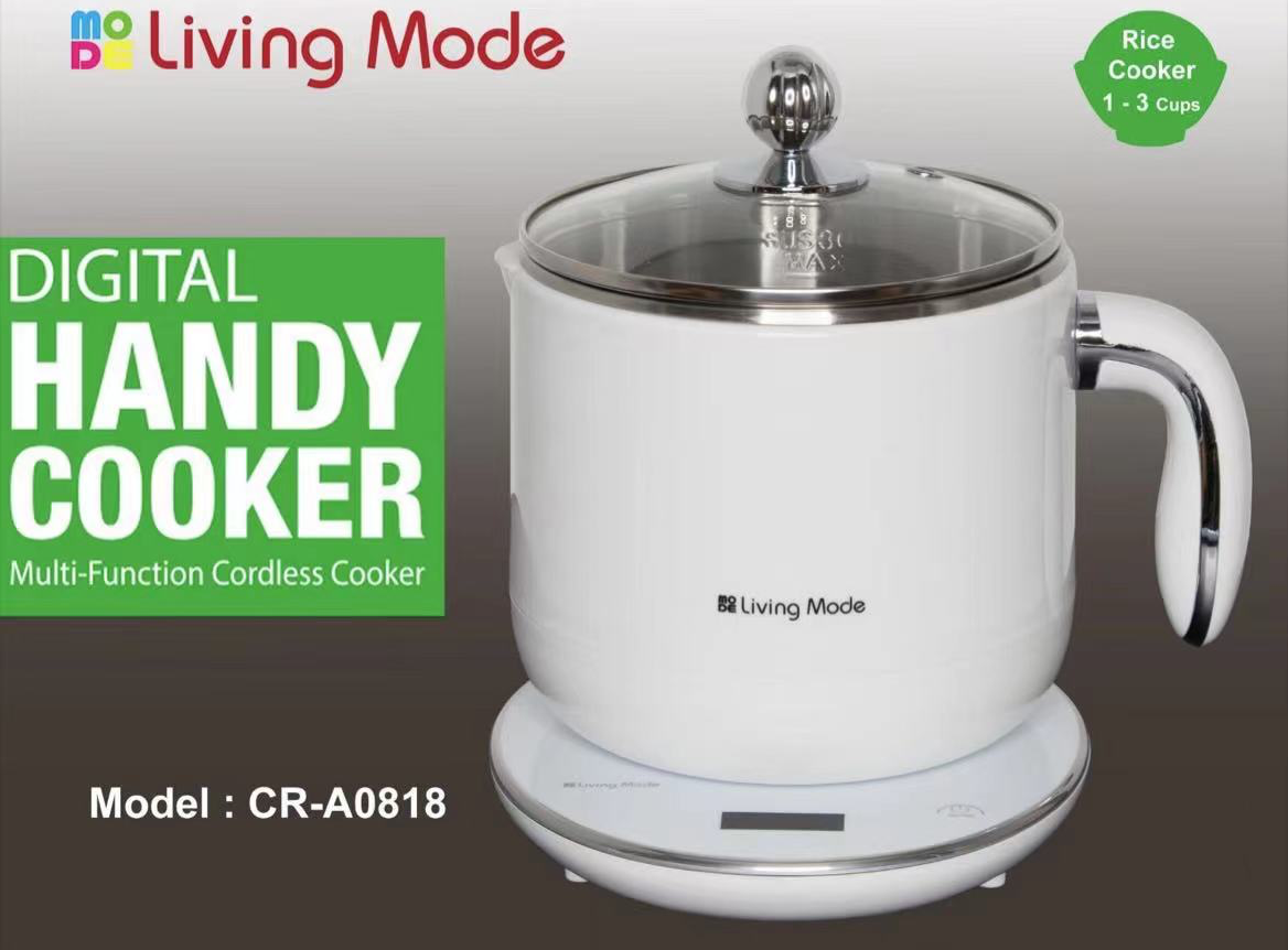 LIVINGMODE Multi-Cooker/1-3 Cup Rice Cooker CR-A0818